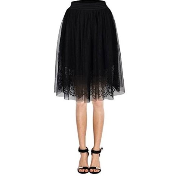 Dresses & Skirts - Black eyelash lace petticoat tulle tutu XL